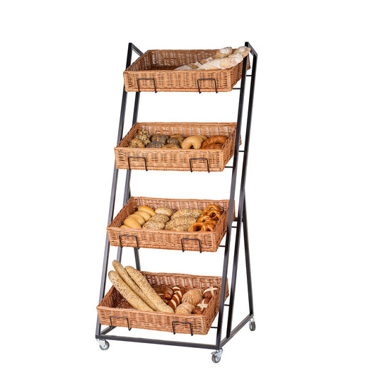 vesszőből készült bemutató kosár kenyérhez