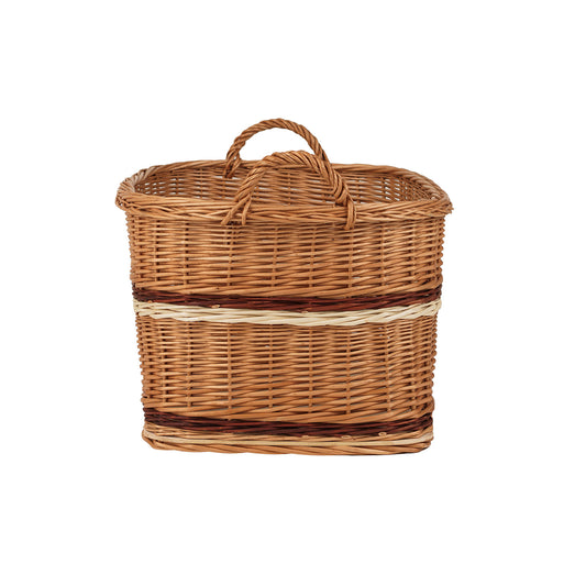 Forselia wicker firewood basket with handles TheWickerStories