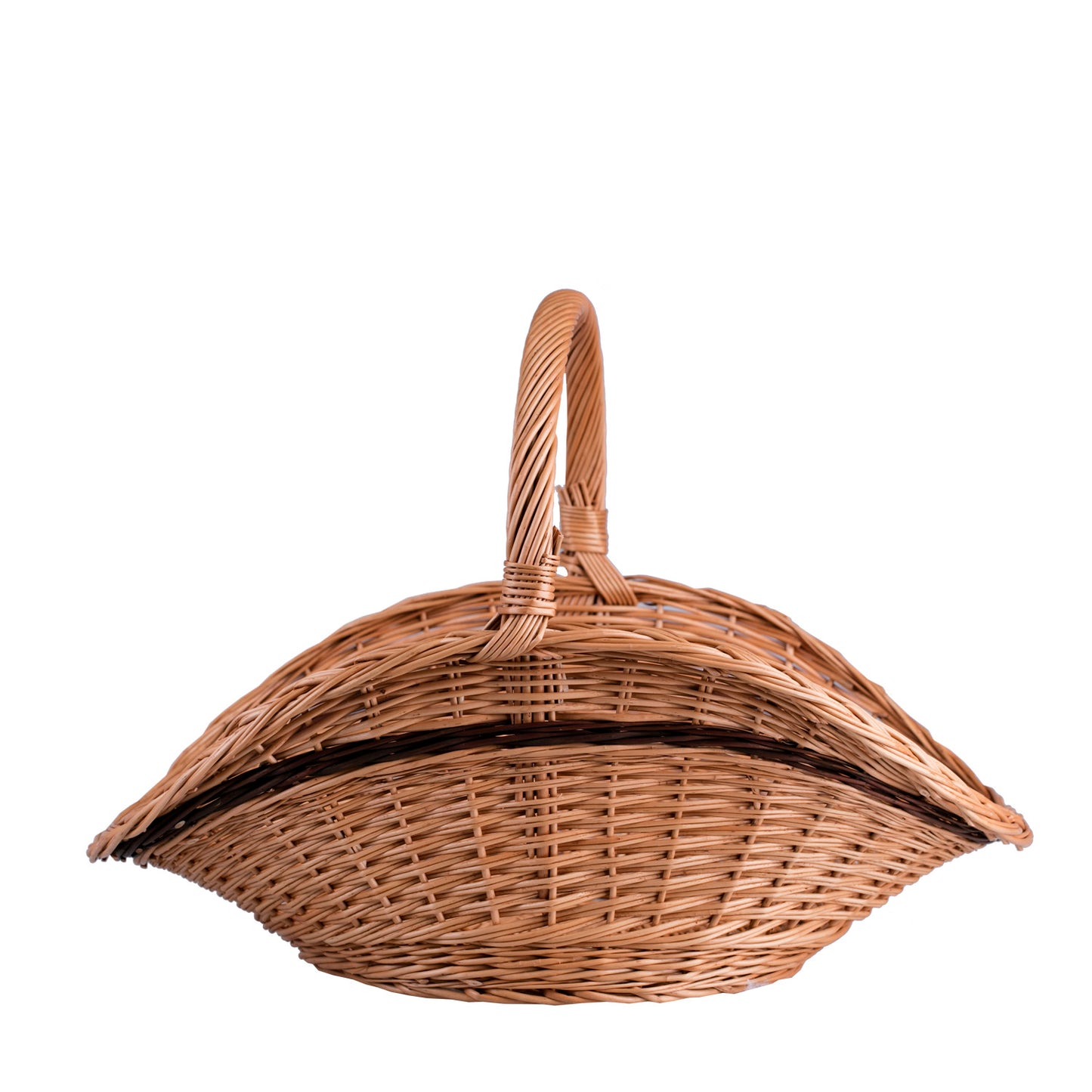 Fumaria Rieten haardhoutmand met handvat