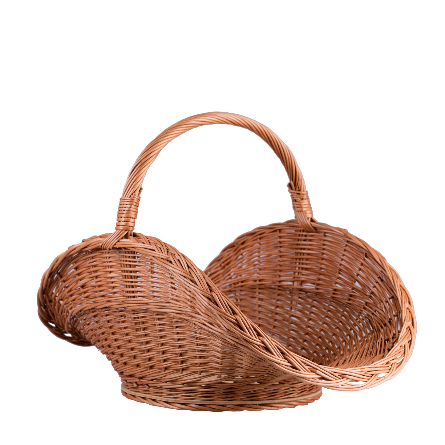 Fumaria Rieten haardhoutmand met handvat