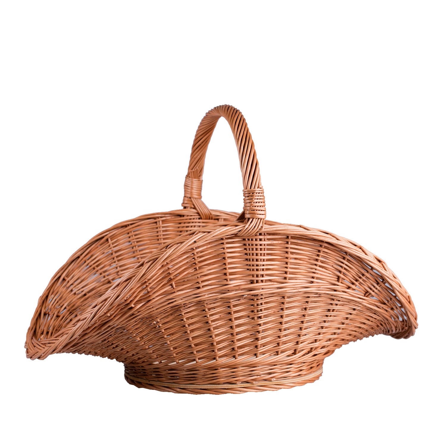 Fumaria Rieten haardhoutmand met handvat