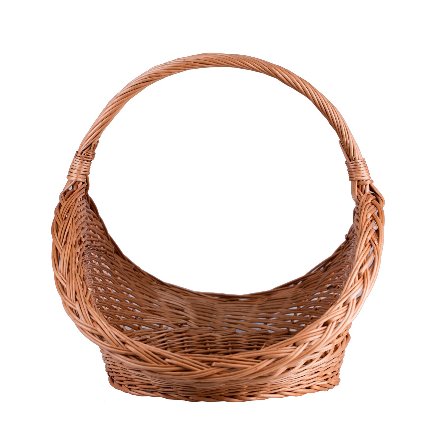 Fumaria Rieten haardhoutmand met handvat