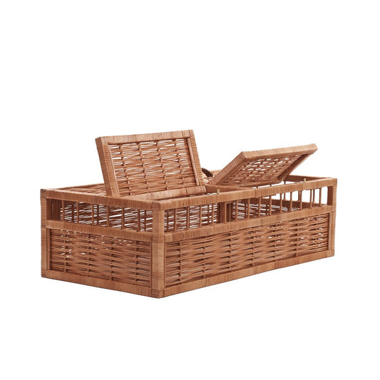 Tulipa wicker bird and pigeon carrier with handle, top and side opening TheWickerStories