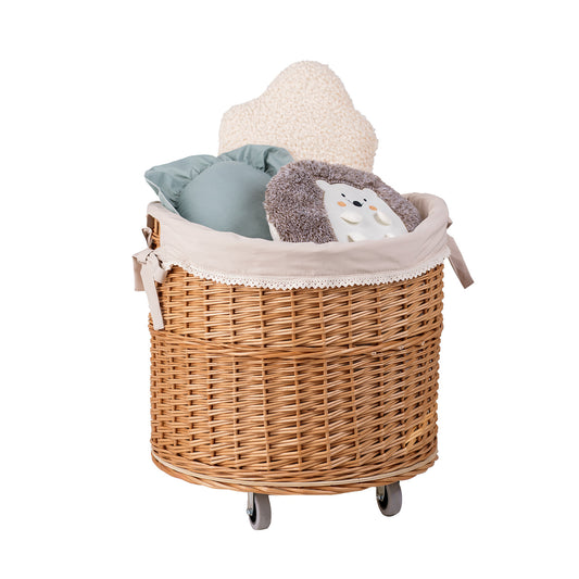 prútený úložný kôš do domu