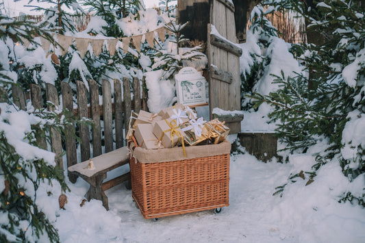Salux cesto de vime para lareira com forro de juta e rodas TheWickerStories