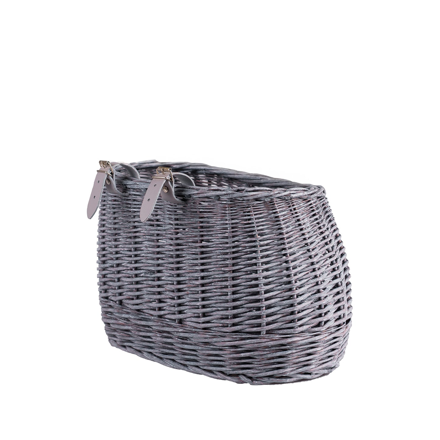 Marone ψάθινο καλαθάκι ποδηλάτου με λουριά TheWickerStories