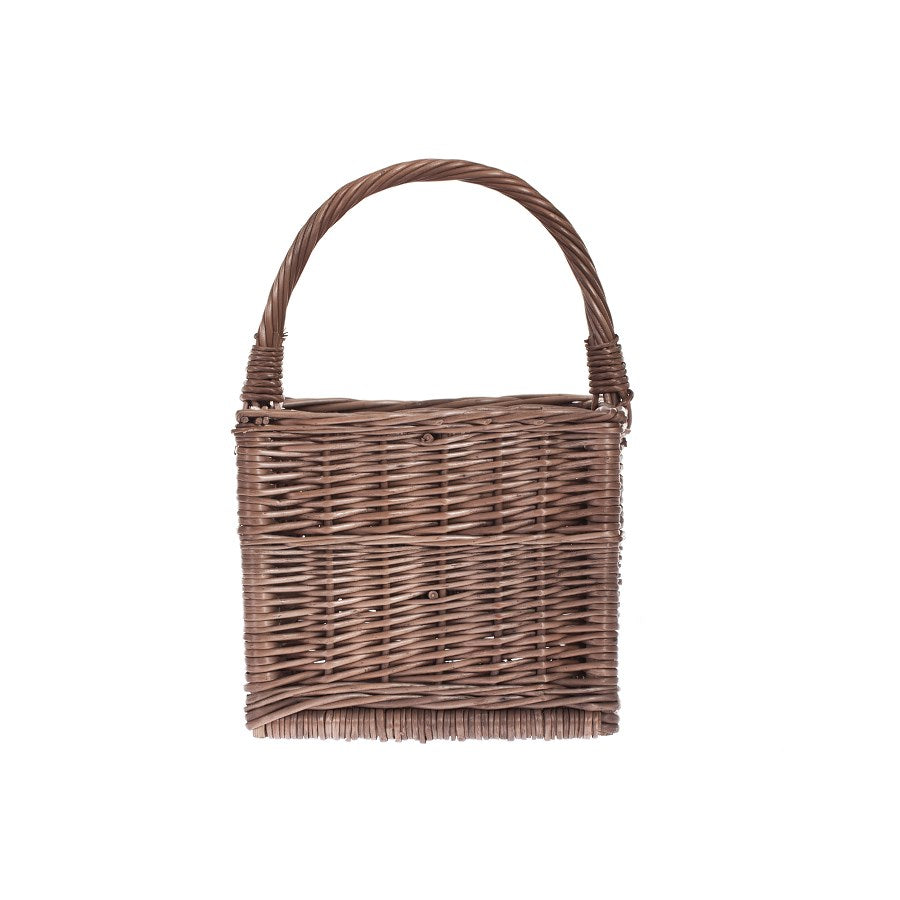Gaudios wicker bottle basket with compartments and handle