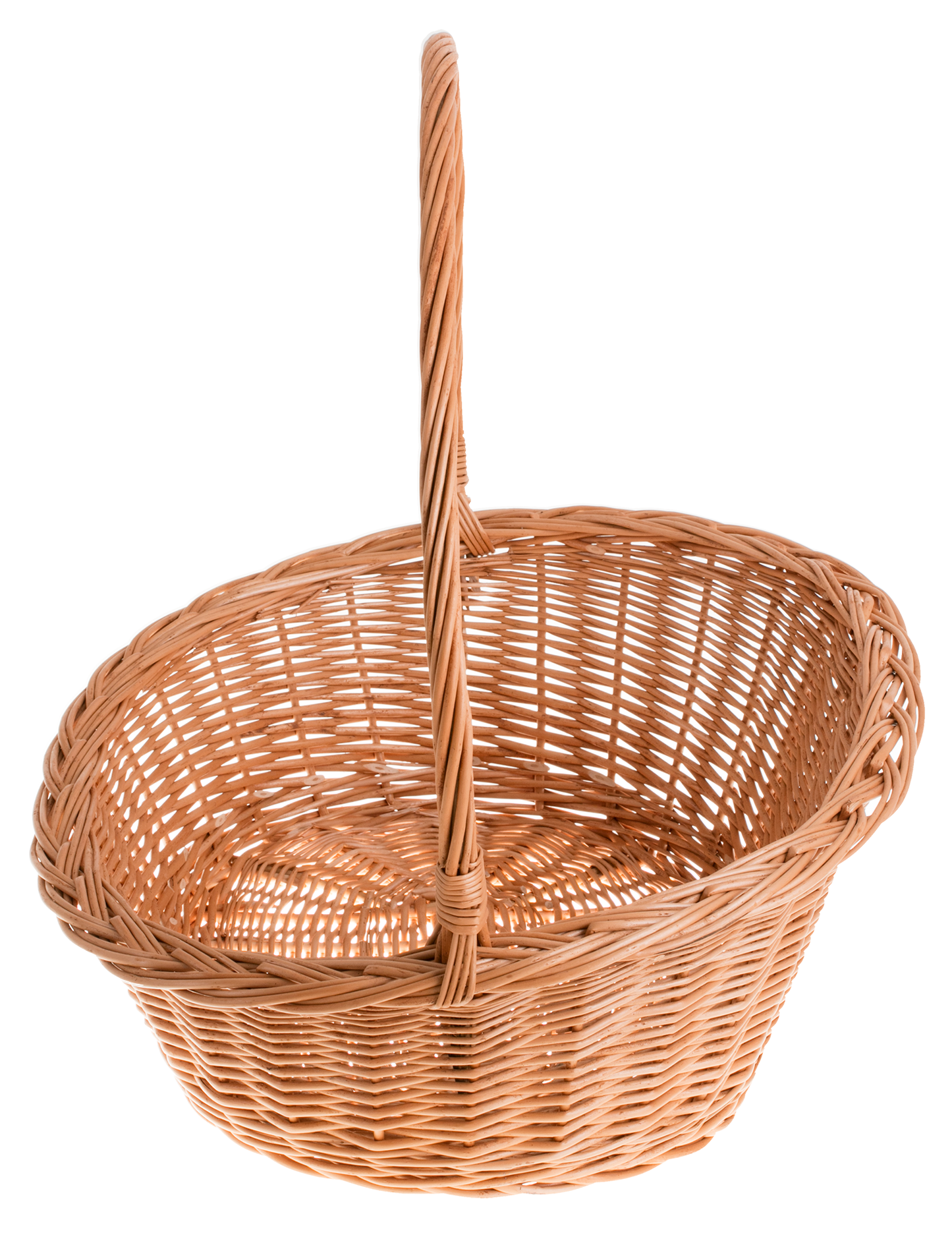 Zizania Rieten cadeau- en bloemenmand met handvat