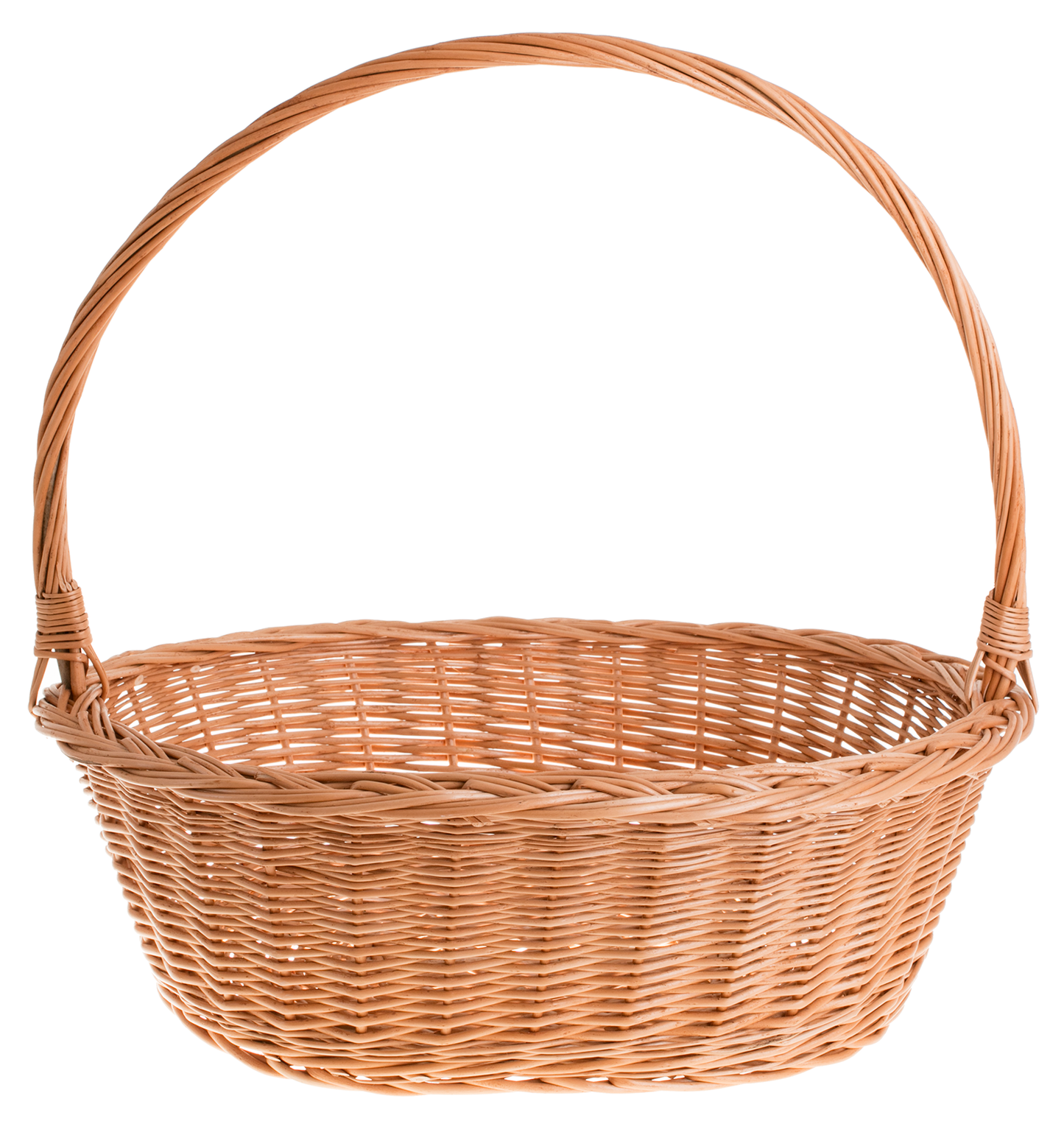 Zizania wicker gift and flower basket with handle TheWickerStories