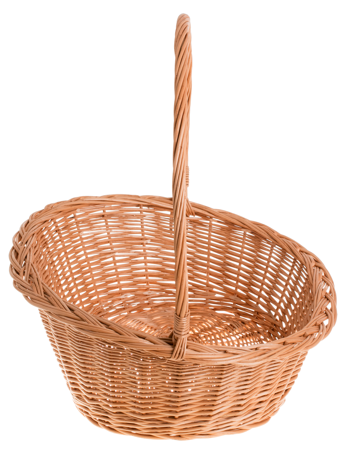 Zizania Rieten cadeau- en bloemenmand met handvat