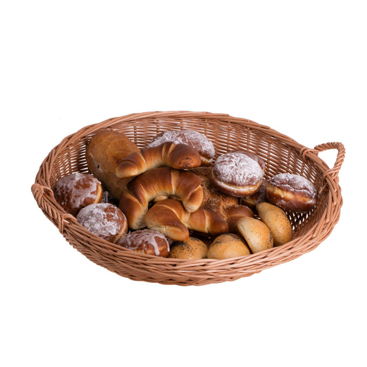 wicker fruit and bread basket with handles