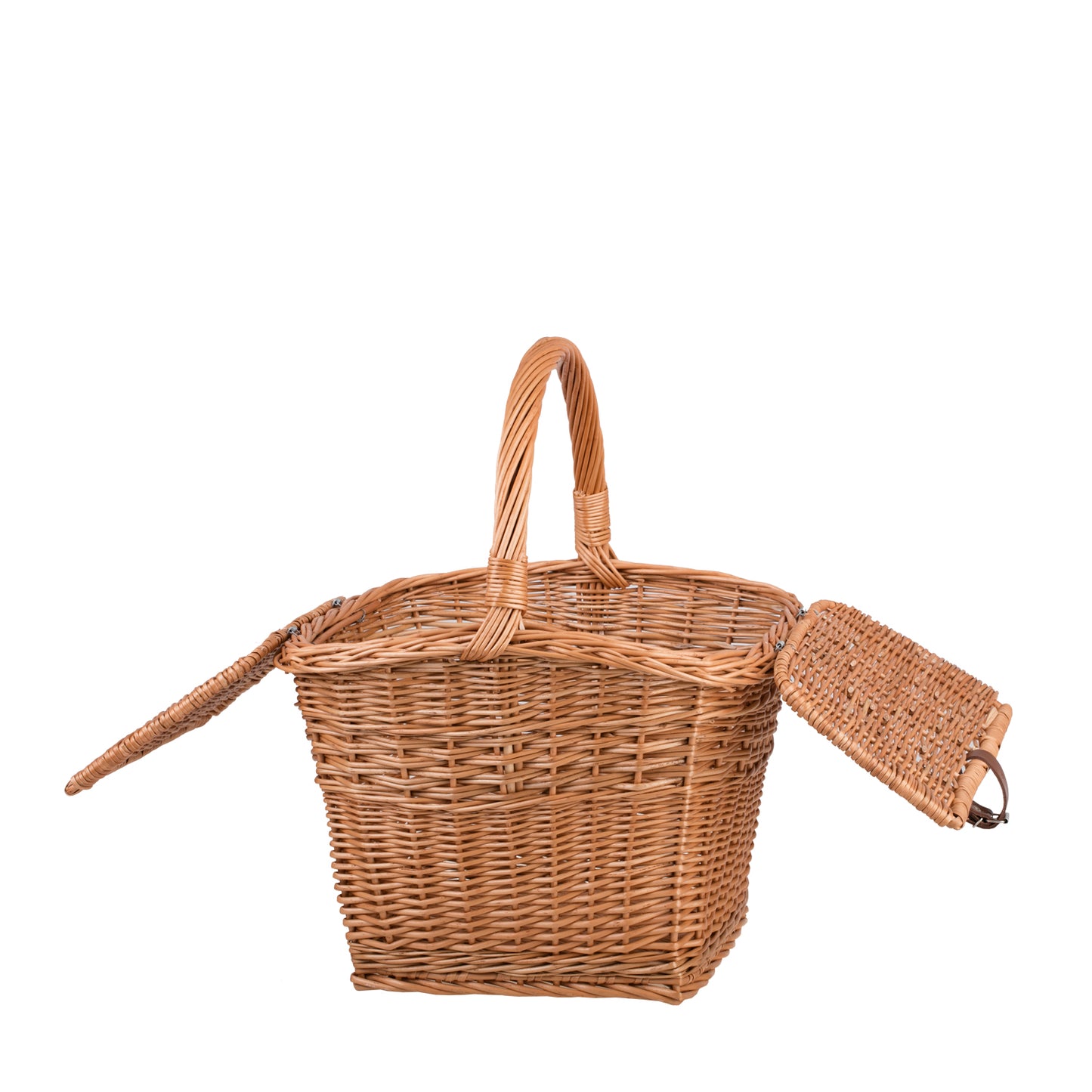 Kerria Rieten picknickmand met deksel en handvat TheWickerStories