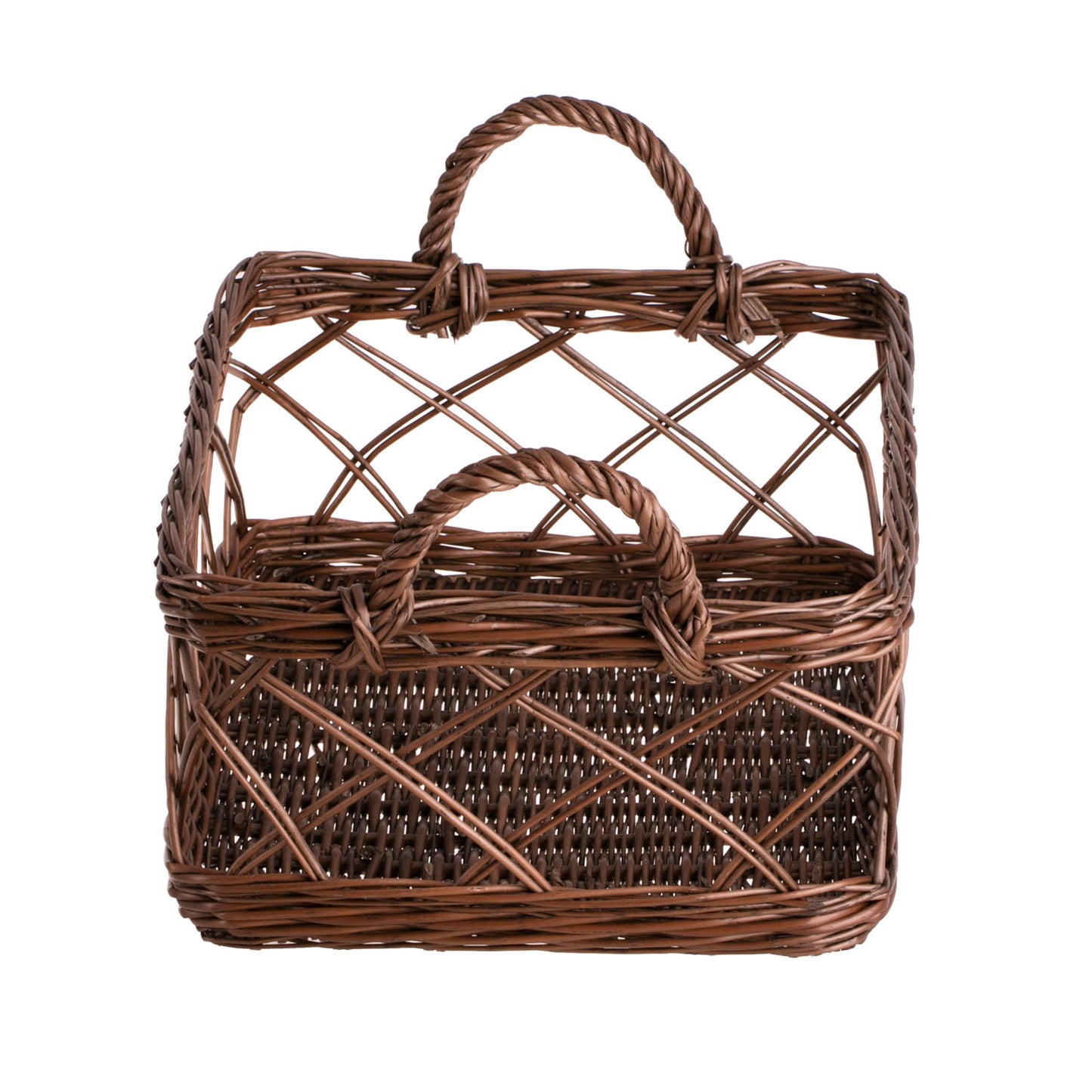 Arvina wicker breakfast and coffee serving basket with handles TheWickerStories