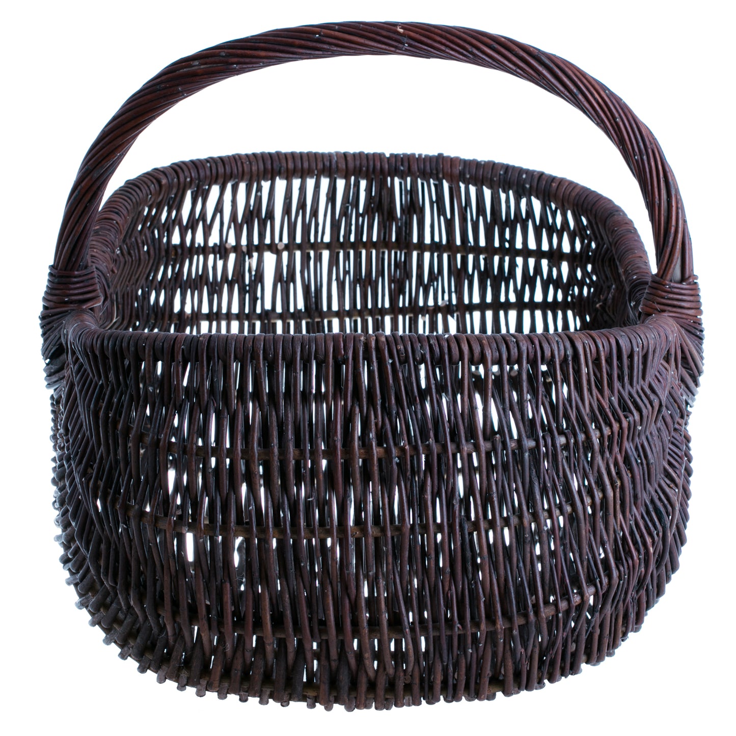 Faleria wicker firewood basket with handle for fireplace TheWickerStories