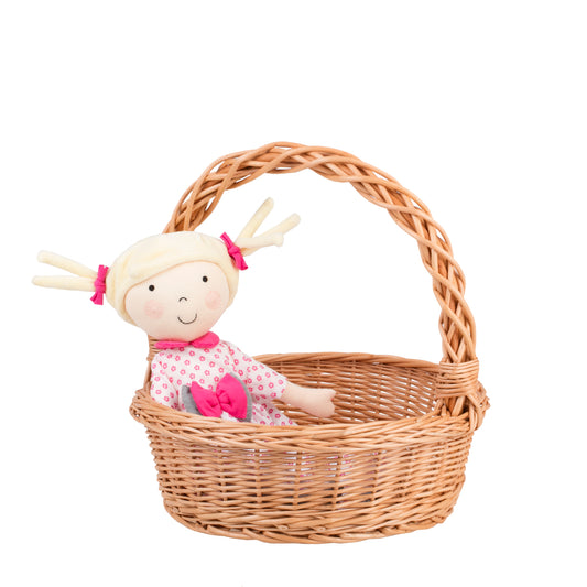 Zalvina cestino regalo in vimini con manico per cerimonie TheWickerStories