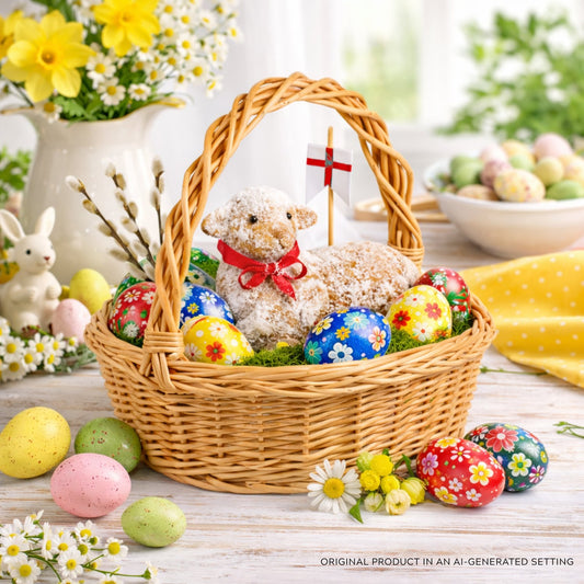 wicker gift basket for special occasions with handle