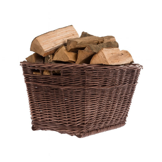 Mivella wicker log basket for fireplace TheWickerStories