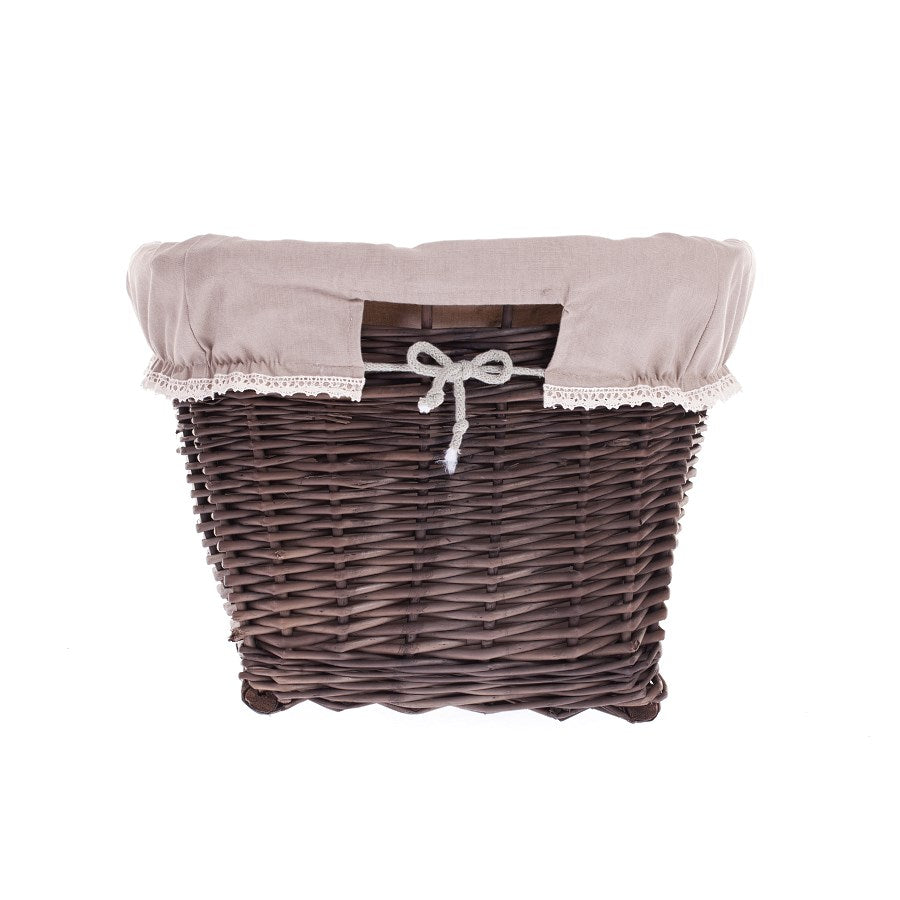 Mivella Wasmand van wilgentenen met beige afwerking en handvatten