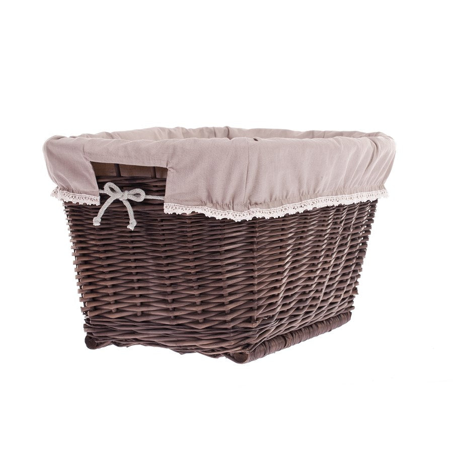 Mivella Wasmand van wilgentenen met beige afwerking en handvatten