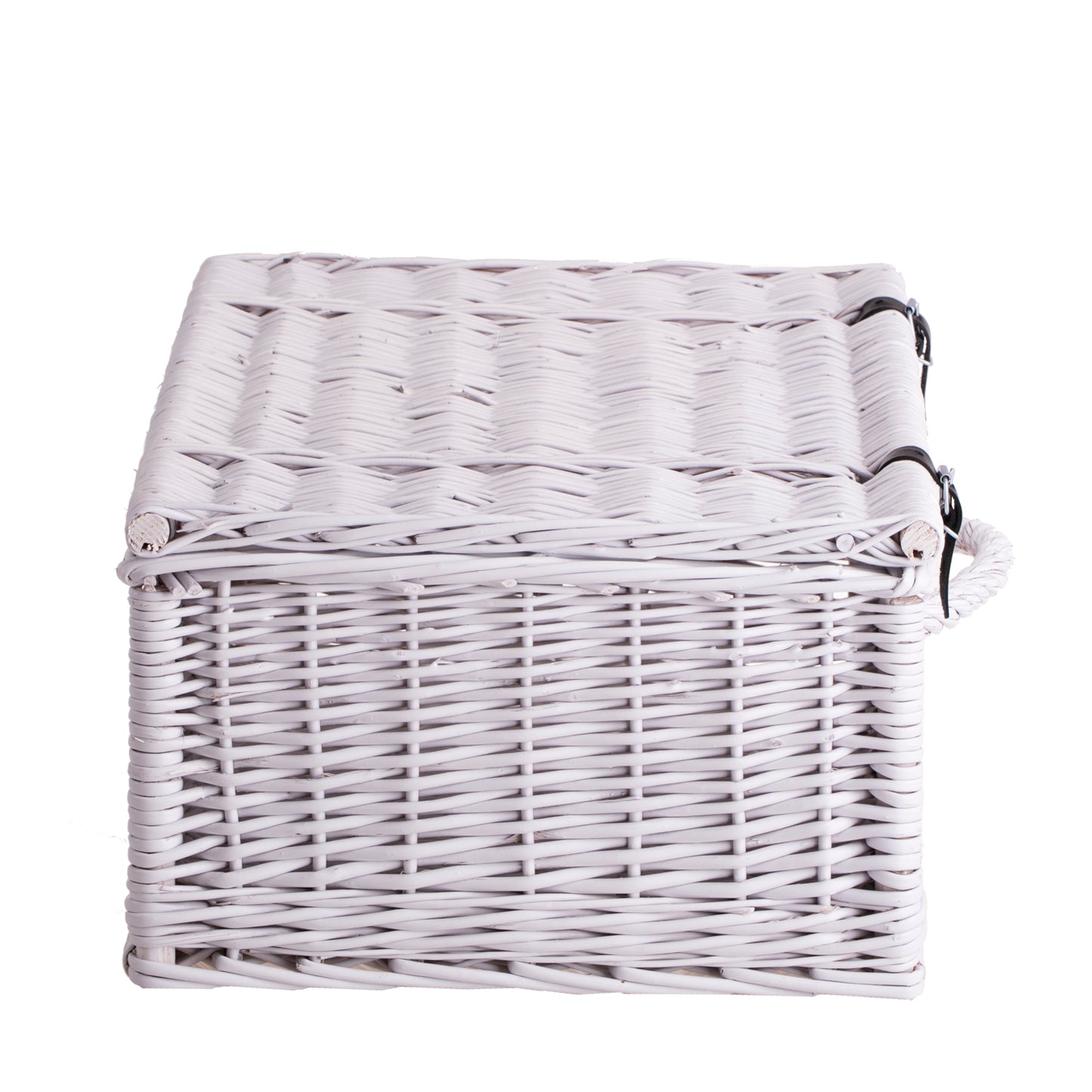 Viviana wicker suitcase with handle and clasp TheWickerStories