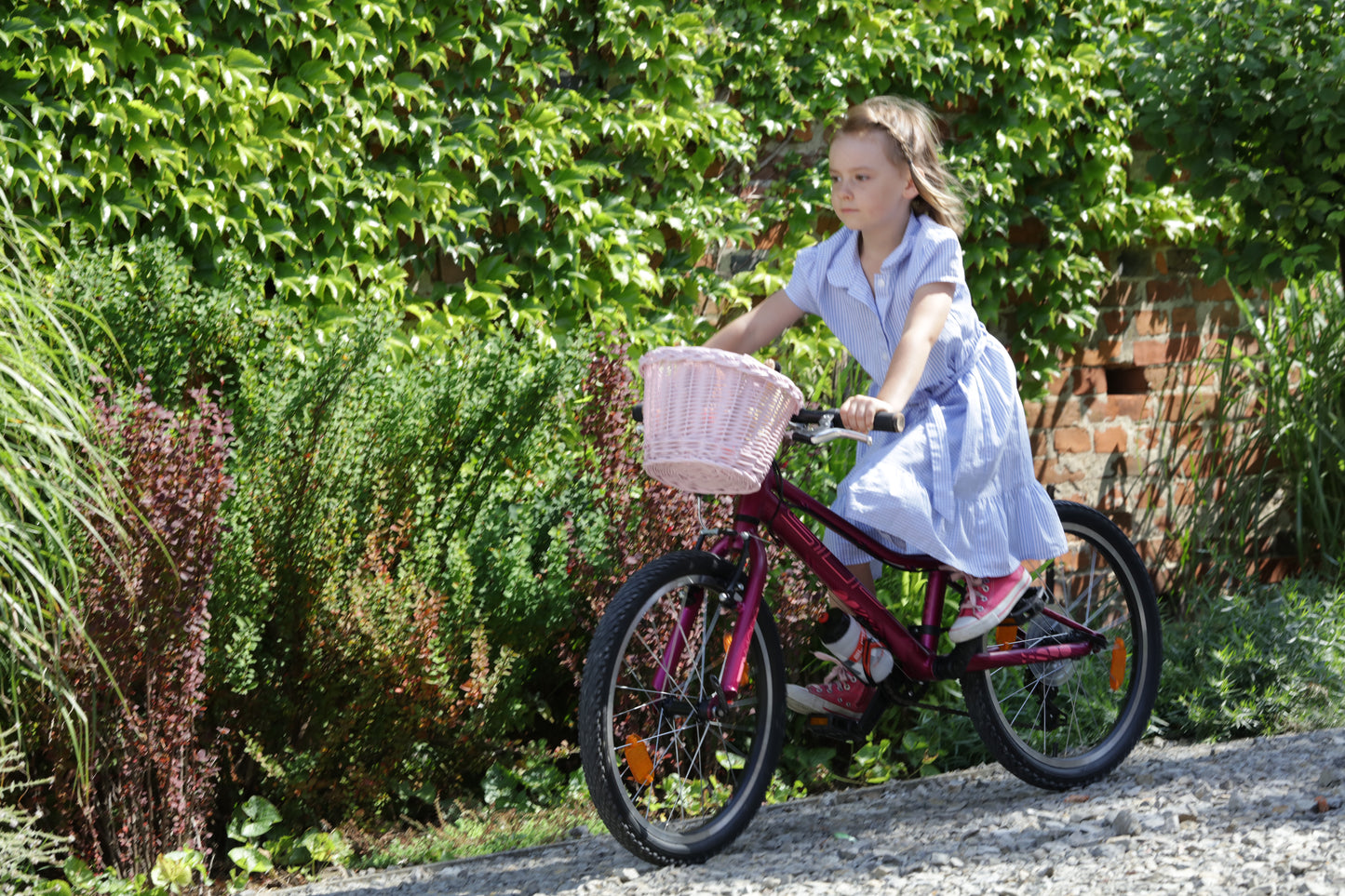 Paulus cestino da bicicletta in vimini con cinghie