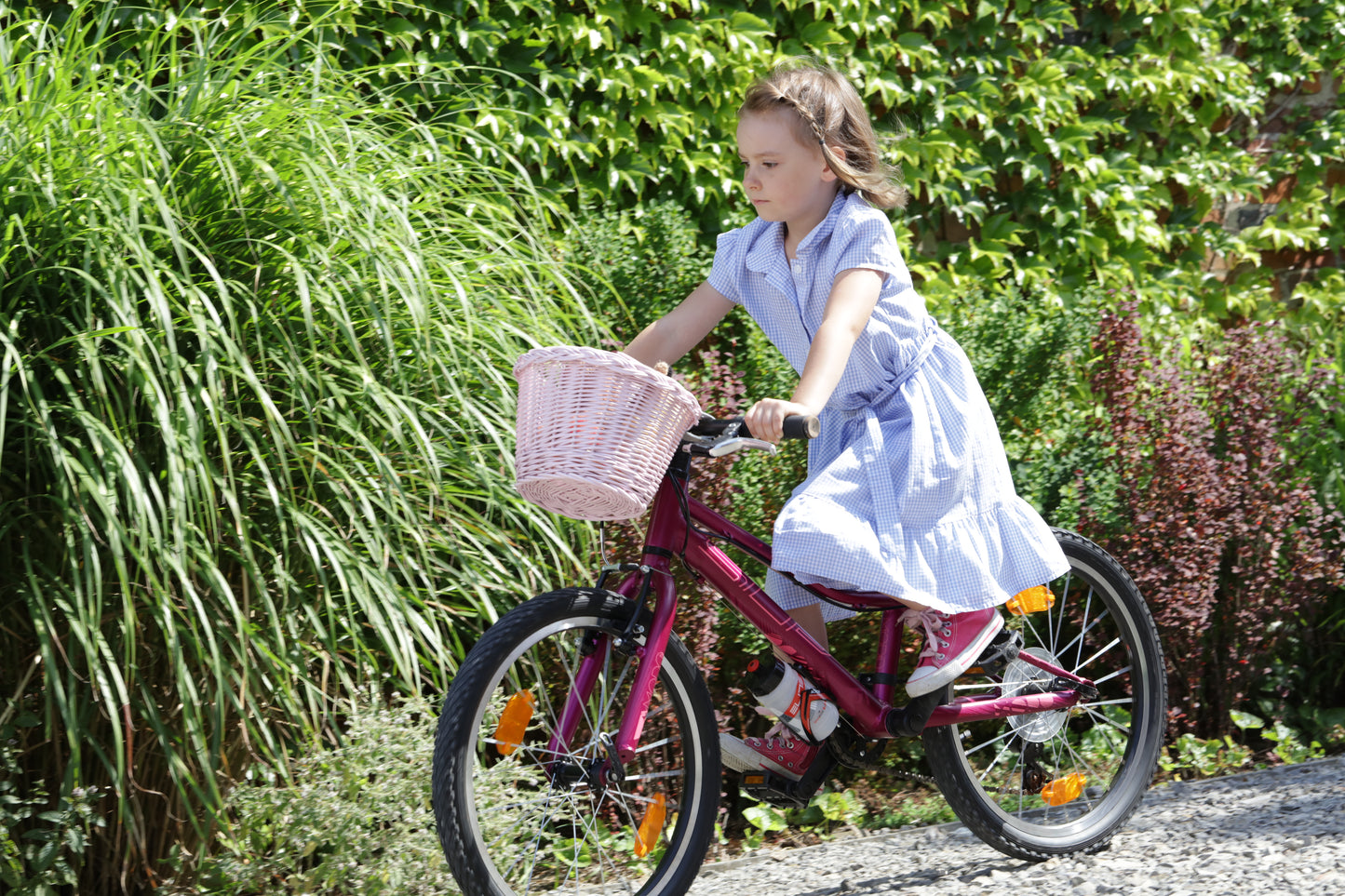 Paulus panier de vélo en osier avec sangles