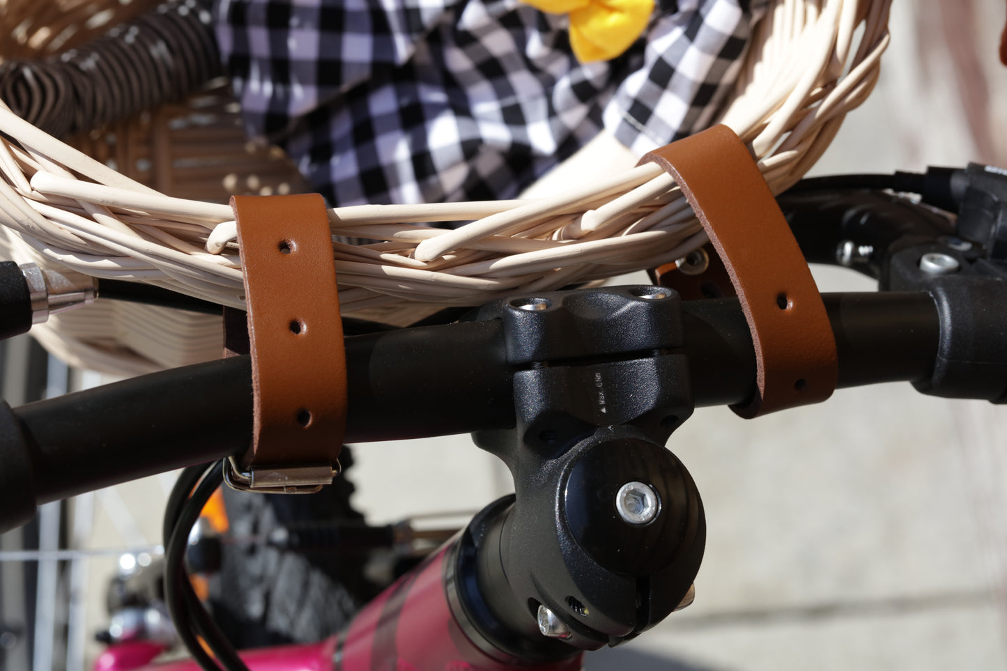 Paulus cestino da bicicletta in vimini con cinghie