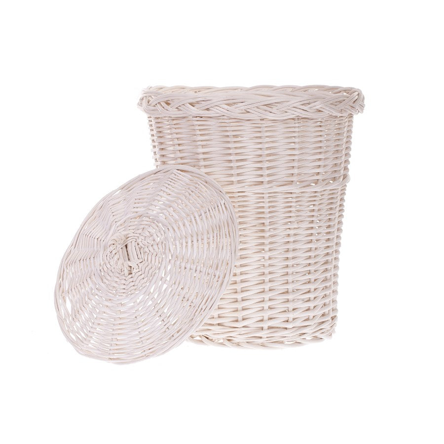 Decora wicker trash bin with lid TheWickerStories