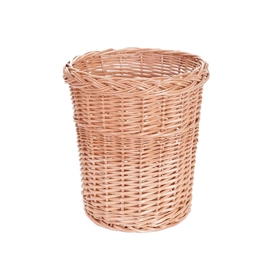 Decora coș de gunoi din nuiele cu capac