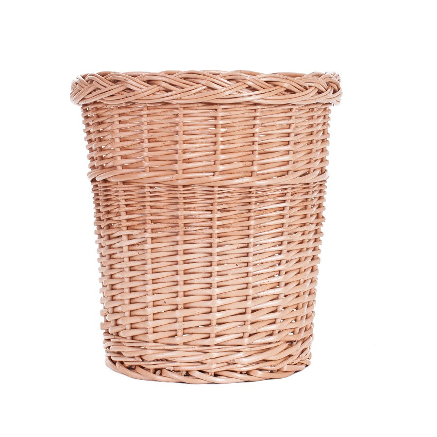 Decora coș de gunoi din nuiele cu capac