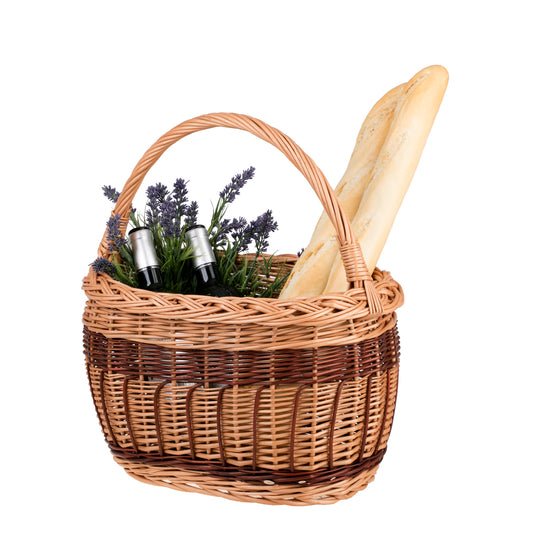 Wictorissa pirkinių krepšys su pintu rankena TheWickerStories