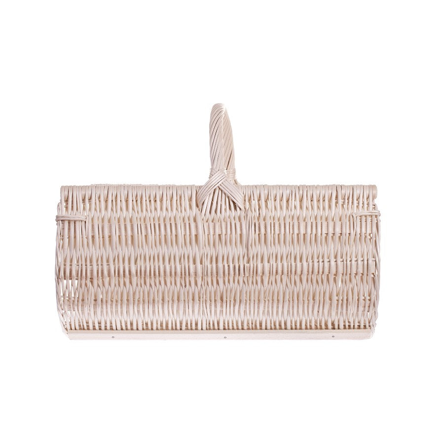 Fano wicker firewood basket with handle TheWickerStories