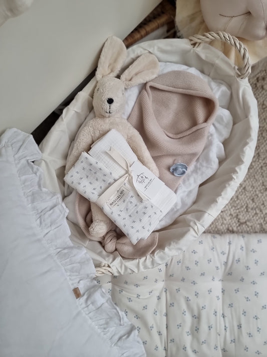 Milvus καλάθι από λυγαριά με γκρι επένδυση και λαβές