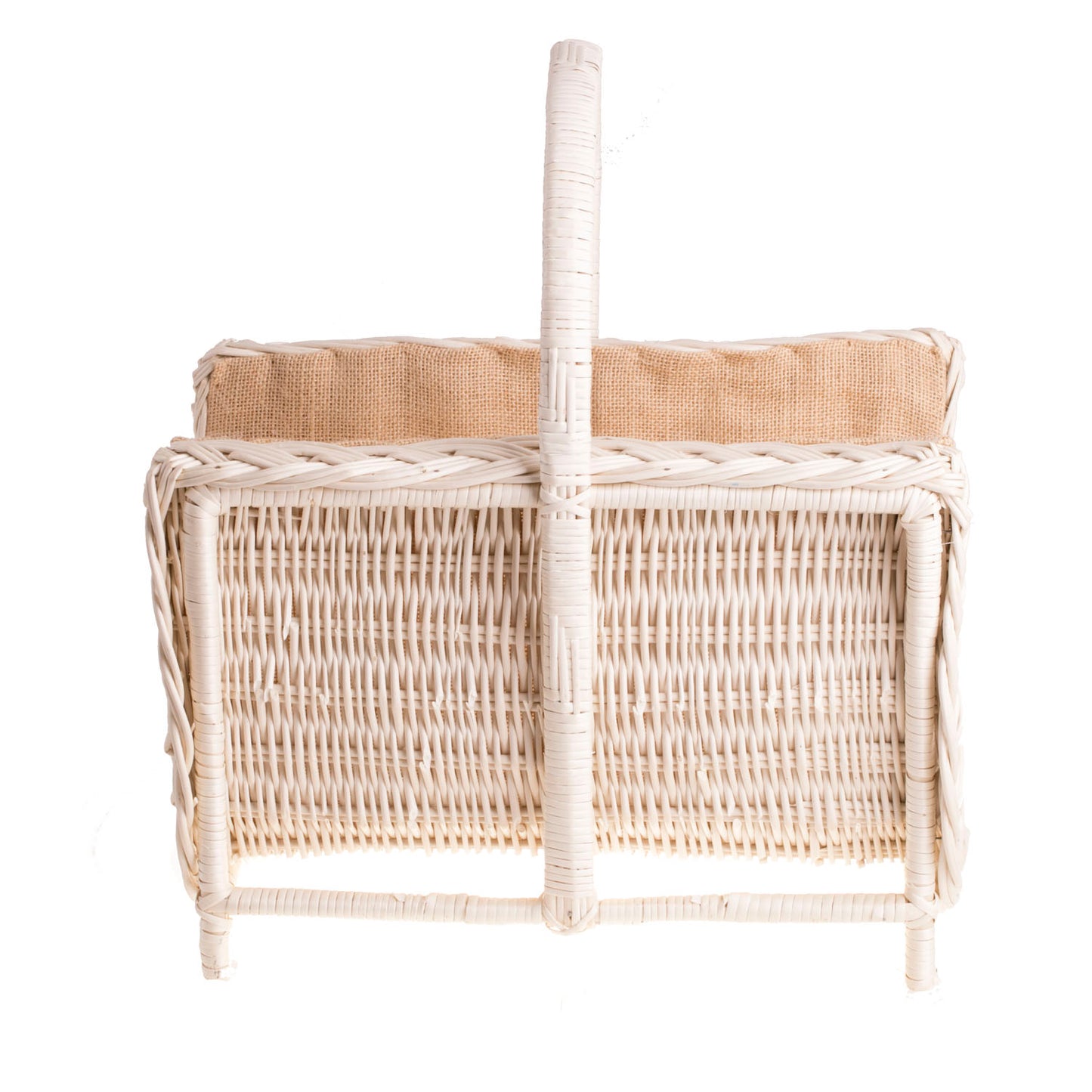 Ferla ψάθινο καλάθι τζακιού για ξύλα με λαβή TheWickerStories