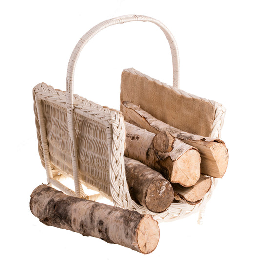 Ferla wicker fireplace wood basket with handle TheWickerStories