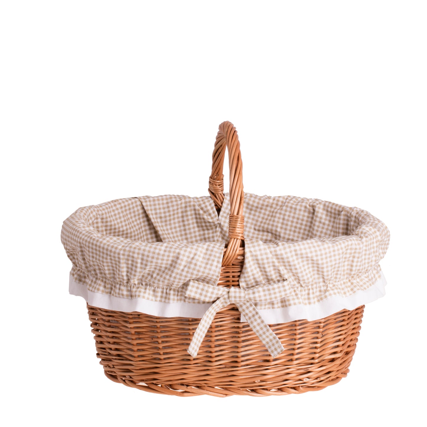 Walerissa panier d'achat avec poignée en osier et bord beige TheWickerStories