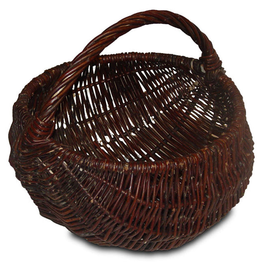 wicker garden basket for harvesting and shopping, with handle, set of 2.