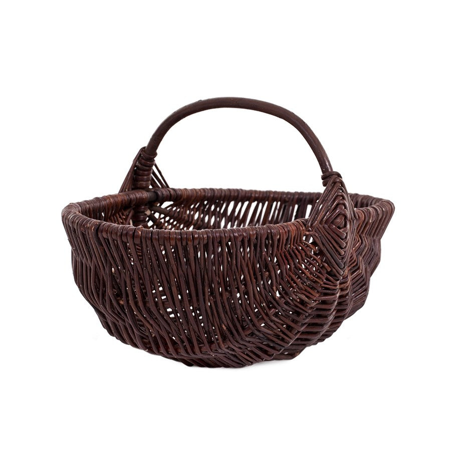 Victoria wicker garden basket with handle