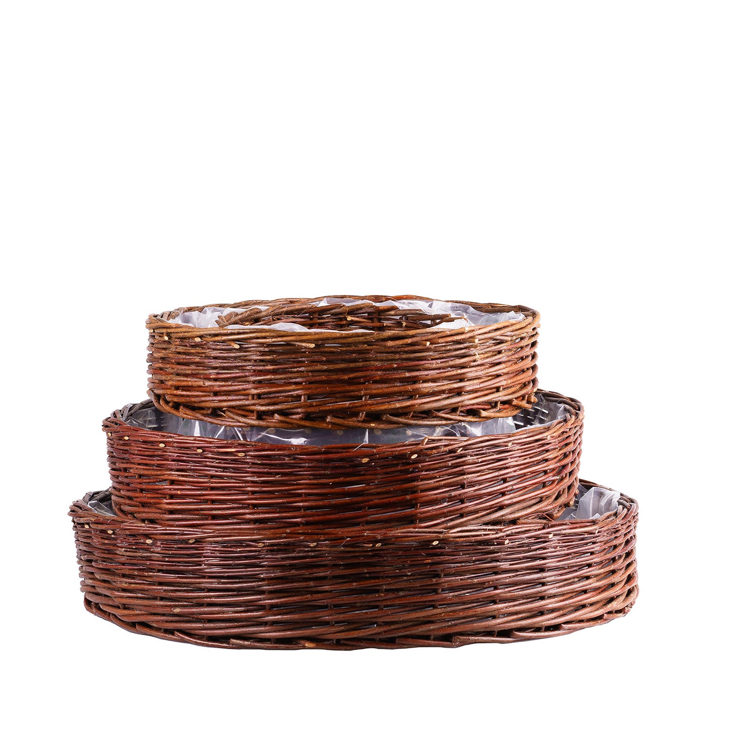 Pallados set of 3 wicker planter baskets with lining TheWickerStories