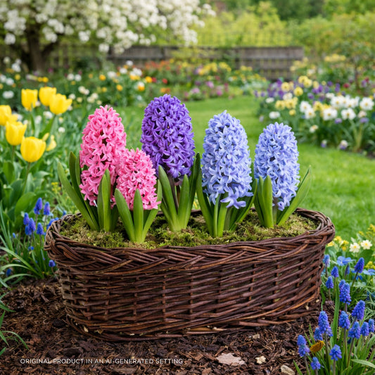 panier en osier pour fleurs pour le jardin et le balcon