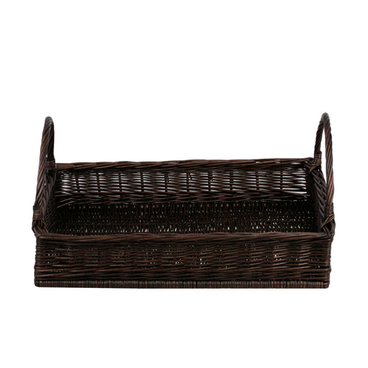 wicker serving and storage basket with handles