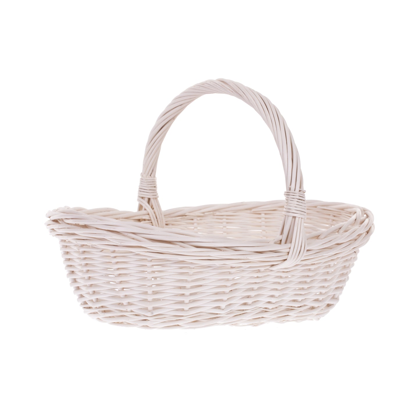 Wenevre wicker shopping basket, lightweight and spacious, with a handle TheWickerStories