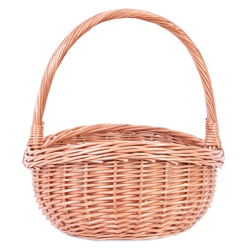 Wenevre wicker shopping basket with handle TheWickerStories