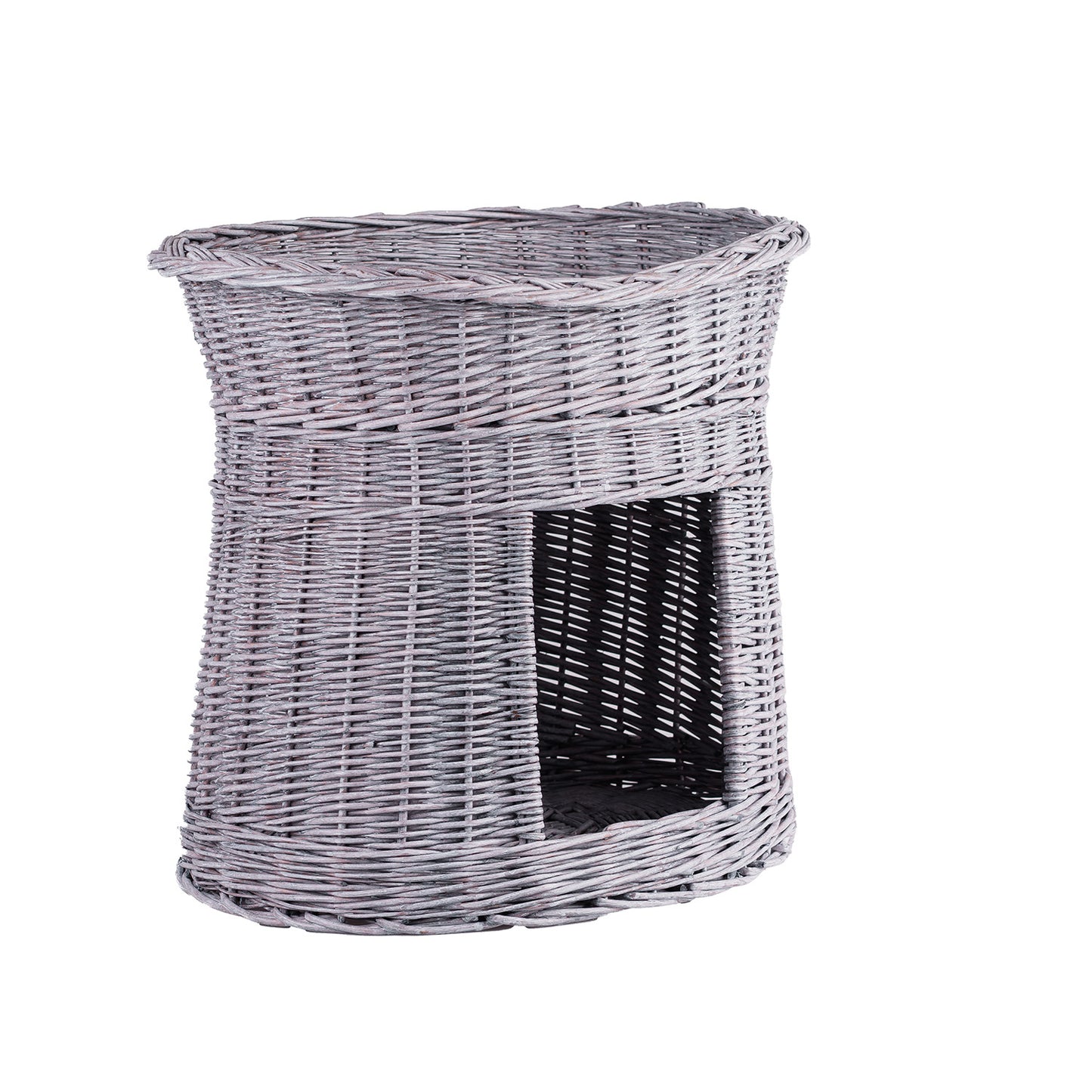 Erif casa de mimbre para gato de dos plantas TheWickerStories