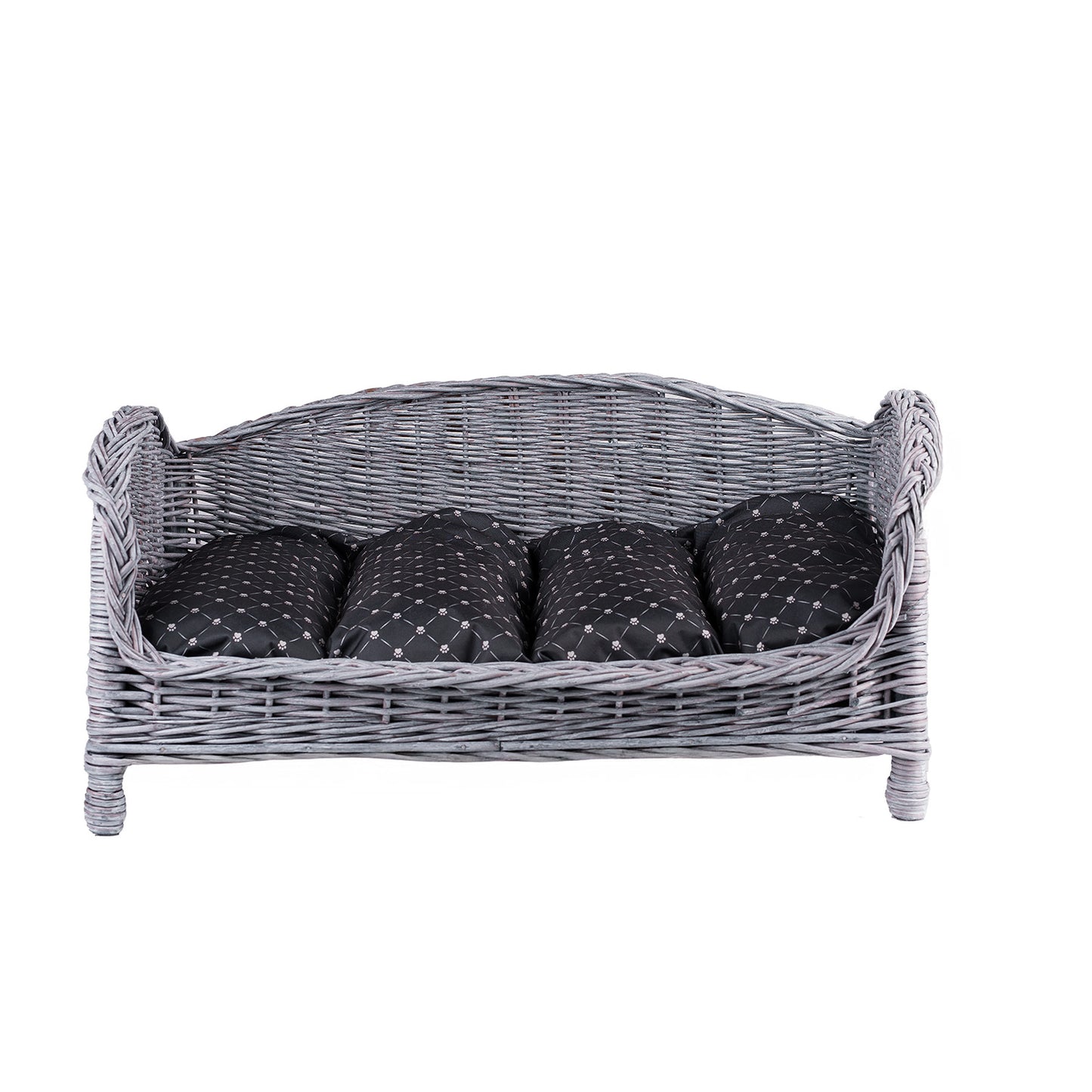 Erivia rieten mand-bed voor hond en kat met kussen