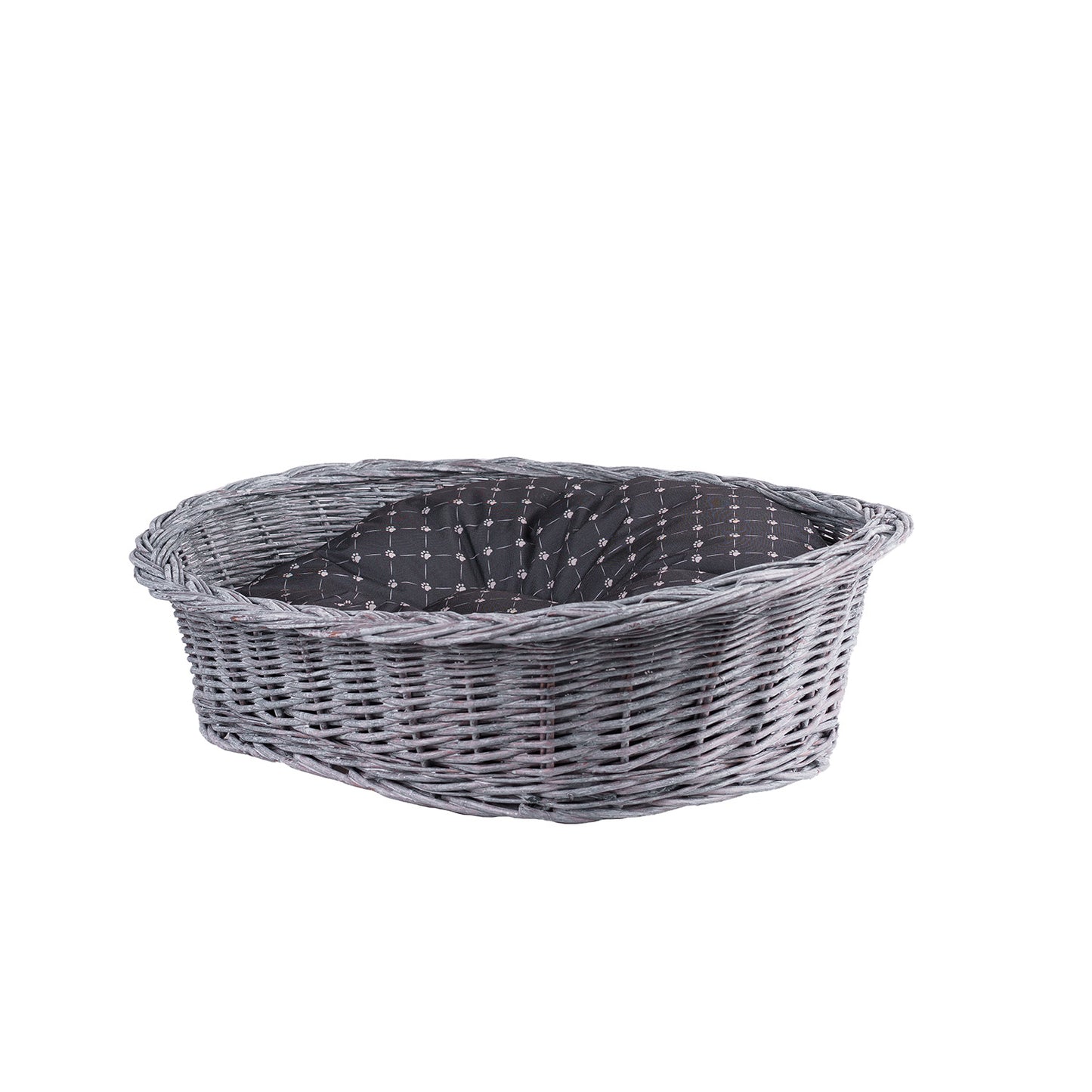 Enovia wicker pet bed for dog and cat with cushion