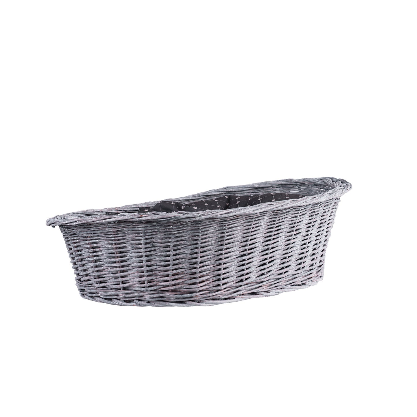 Enovia wicker pet bed for dog and cat with cushion