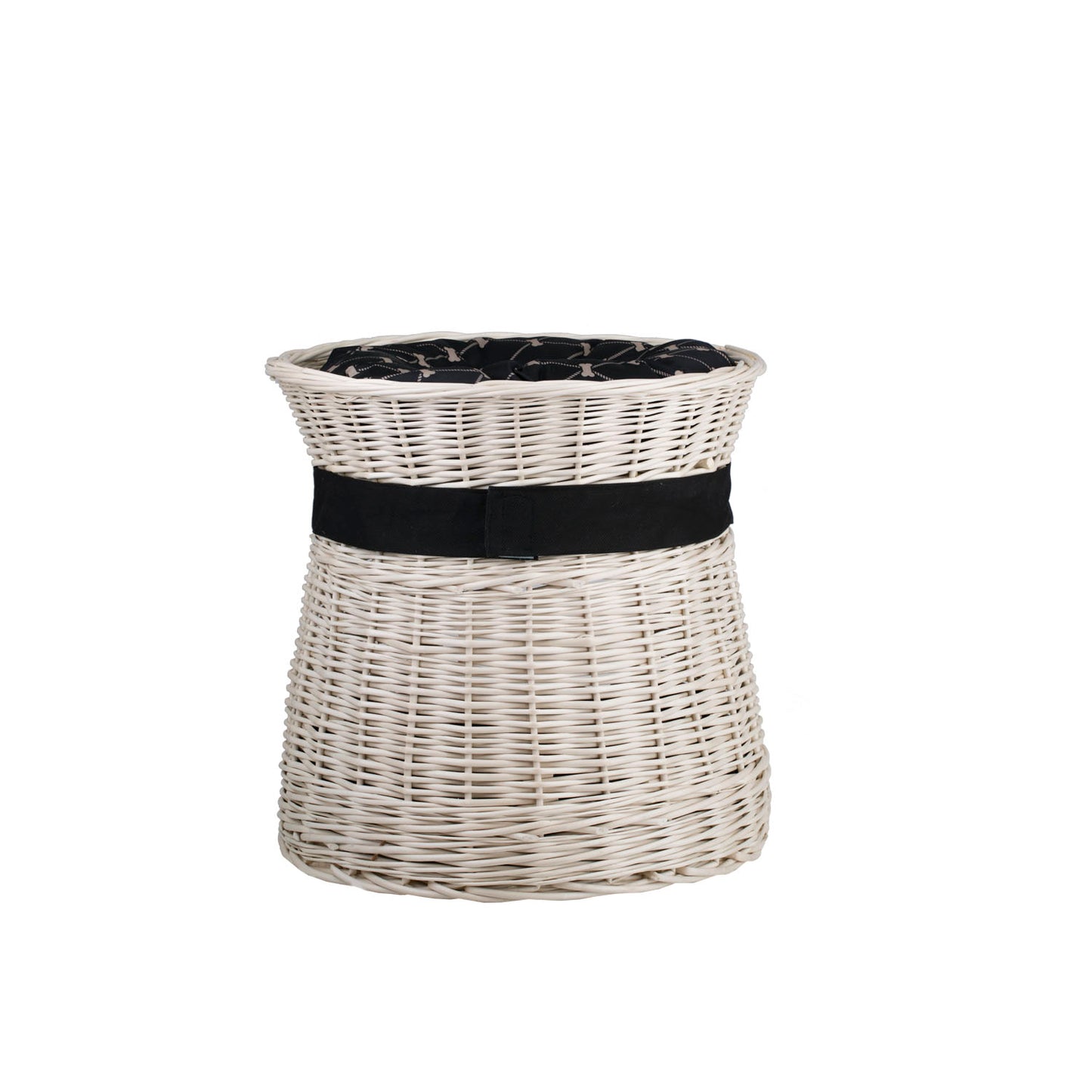 Eralis rieten kattenhuis met twee verdiepingen, met twee kussens en een strik
