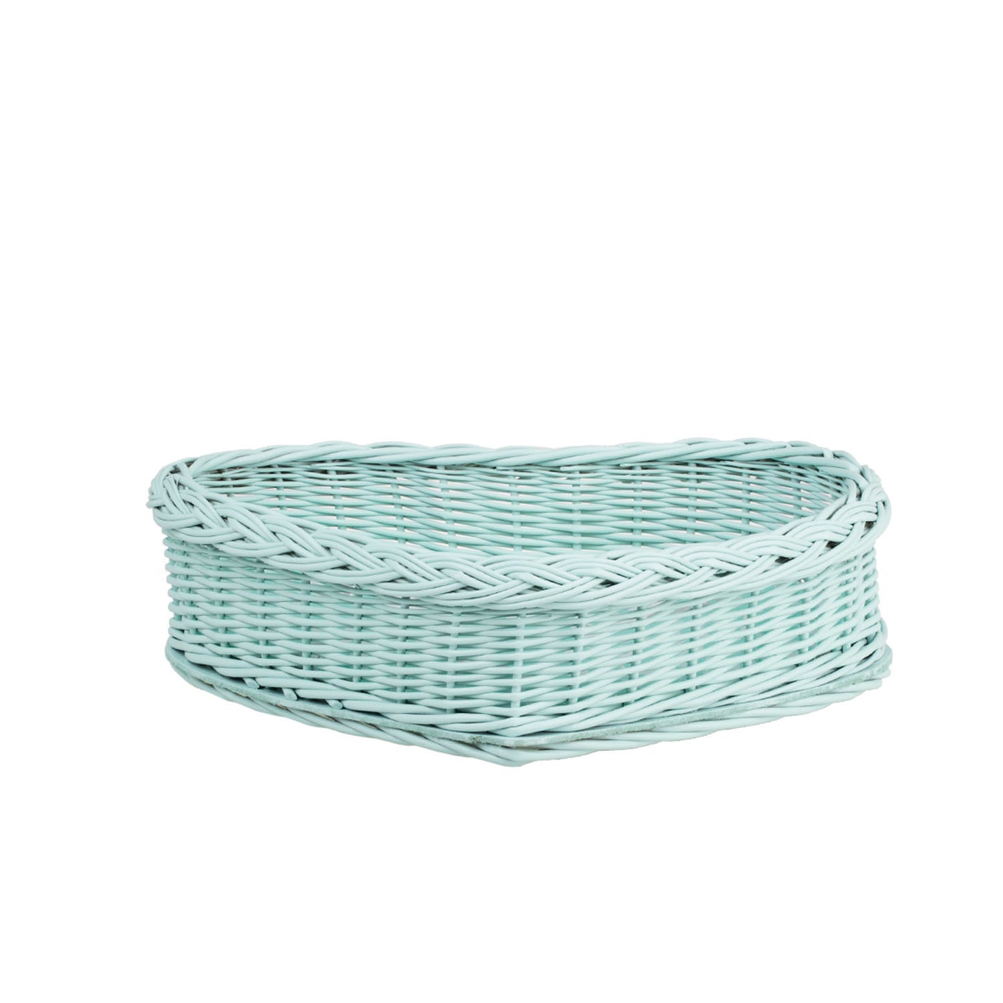 Zadaris petit panier en osier avec doublure menthe