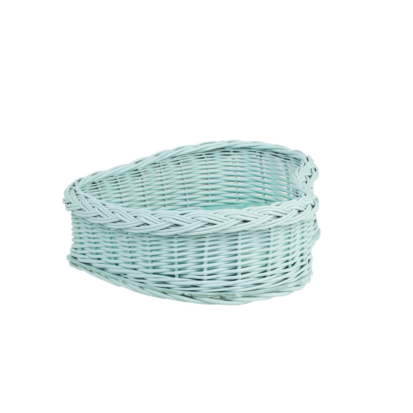 Zadaris petit panier en osier avec doublure menthe